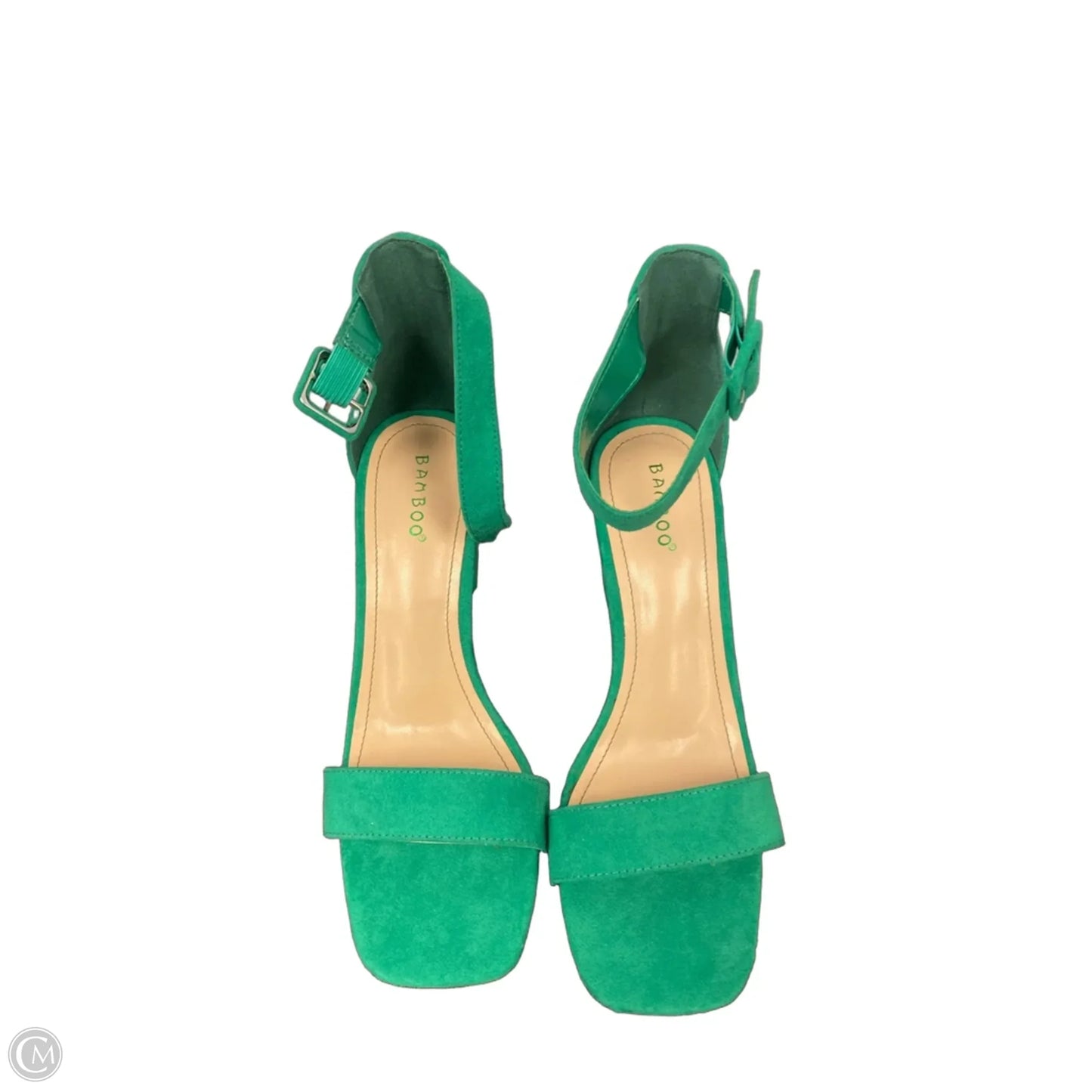 Shoes Heels Block By Bamboo In Green, Size: 10