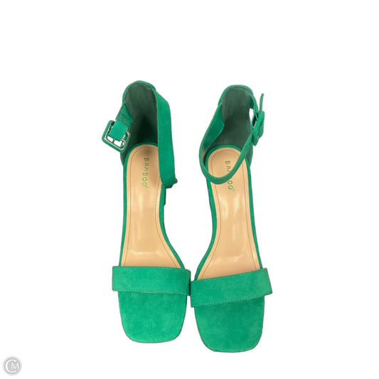 Shoes Heels Block By Bamboo In Green, Size: 10