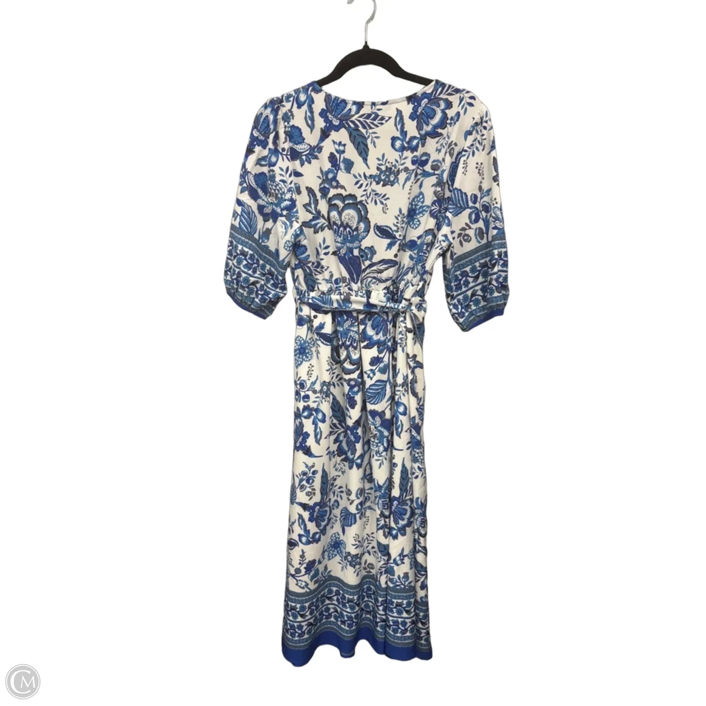 Dress Casual Maxi By Bloomchic In Blue & White, Size: 10