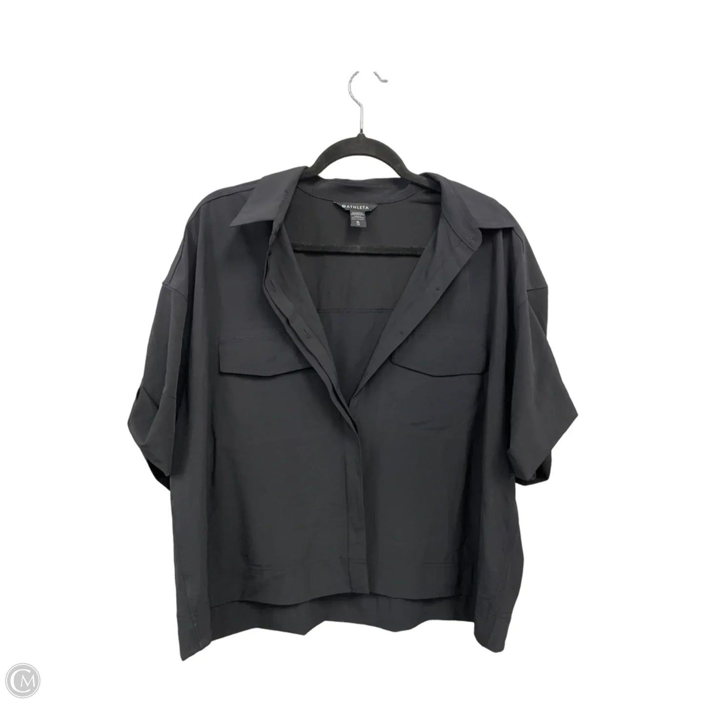 Athletic Top Short Sleeve By Athleta In Black, Size: Xl