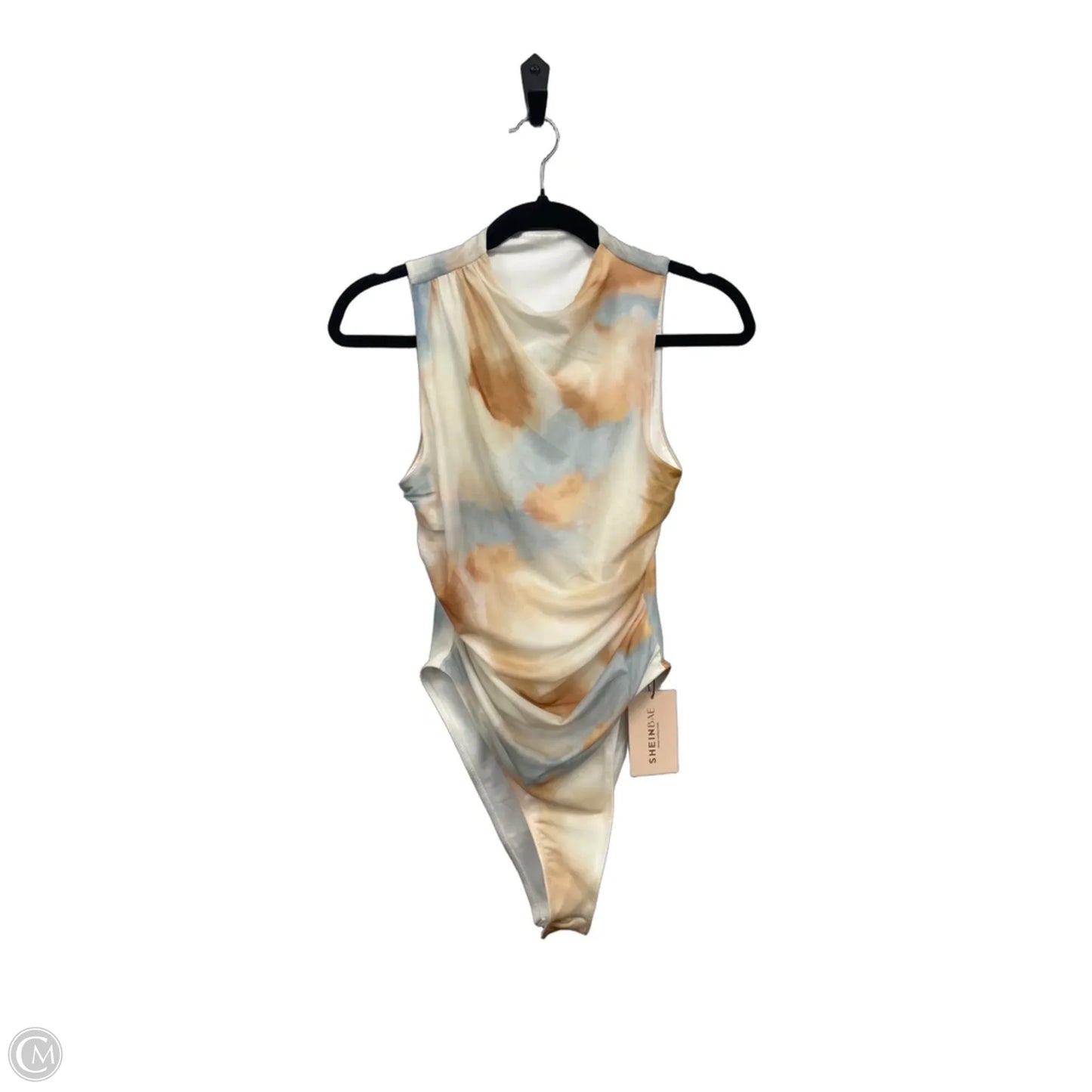 Bodysuit By Shein In Blue & Cream, Size: S