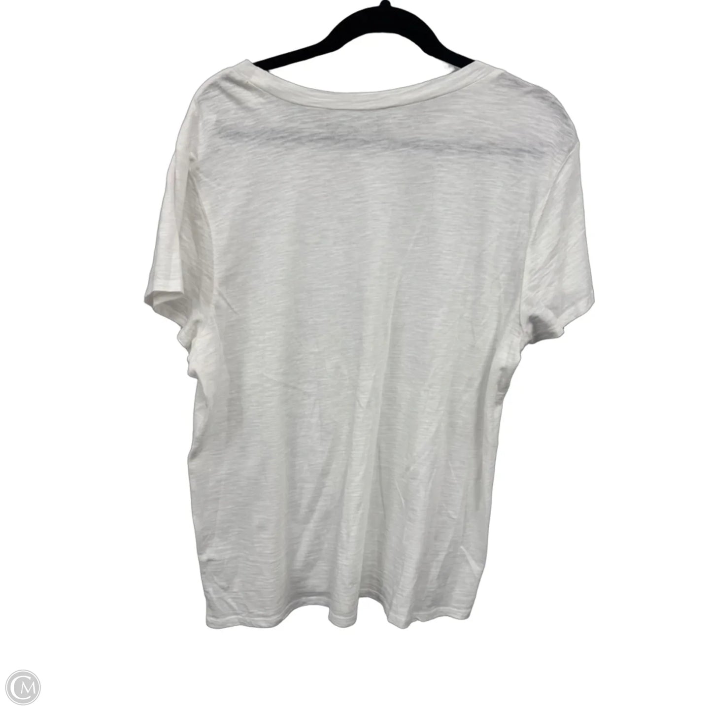 Top Short Sleeve By Loft In White, Size: Xl