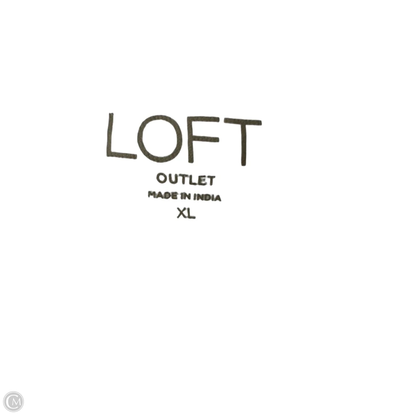 Top Short Sleeve By Loft In White, Size: Xl