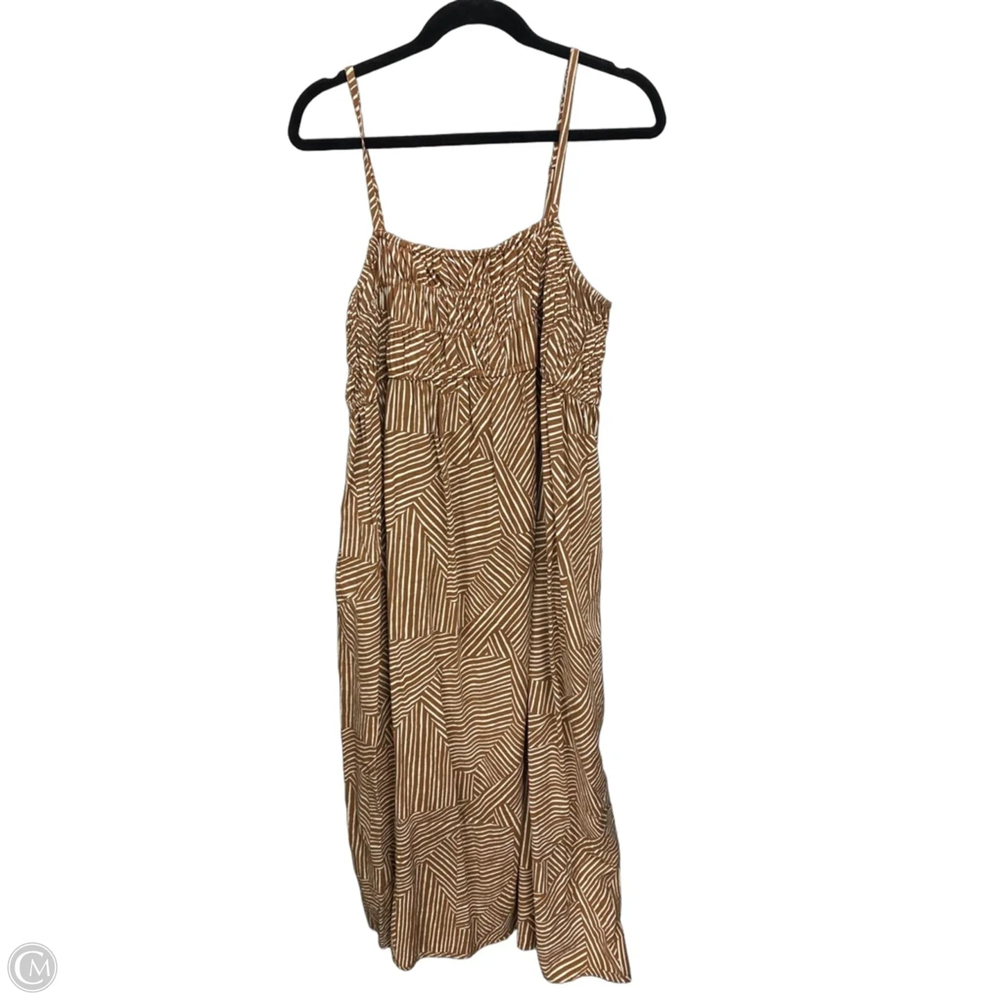 Dress Casual Maxi By A New Day In Brown & Cream, Size: Xl