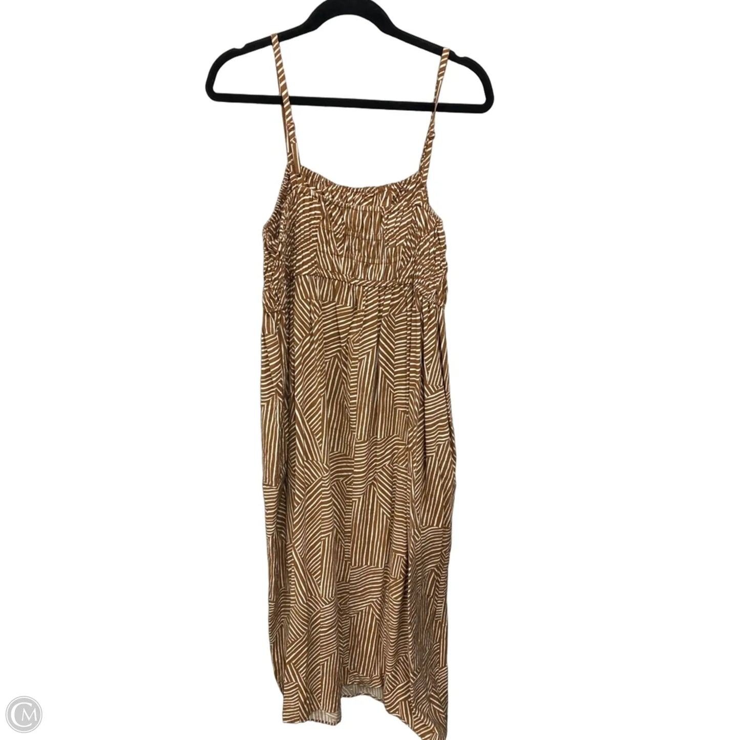 Dress Casual Maxi By A New Day In Brown & Cream, Size: Xl