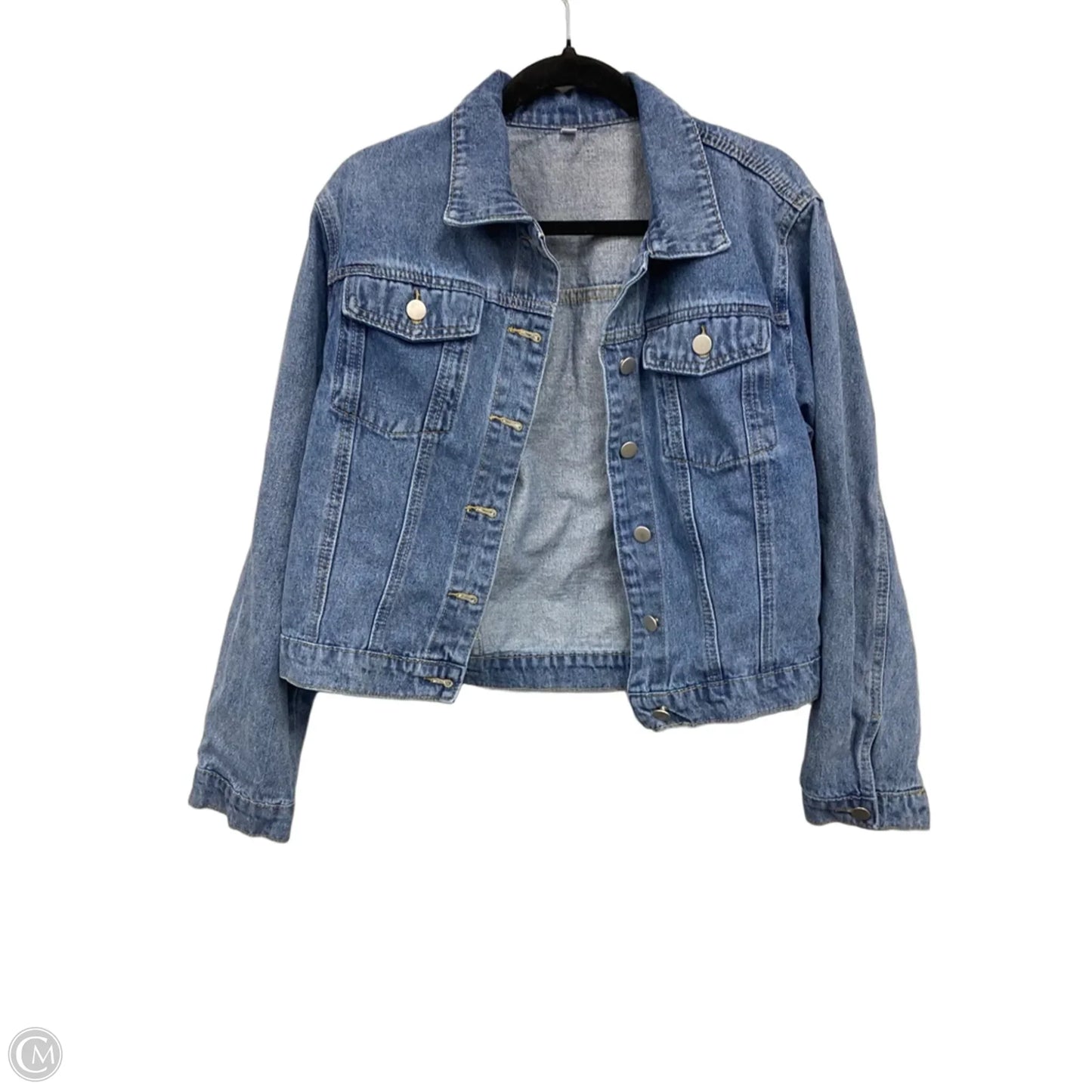 Jacket Denim By Shein In Blue Denim, Size: L