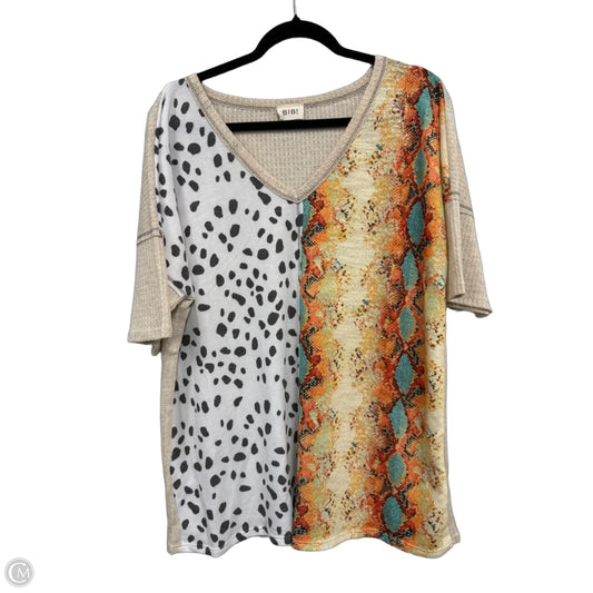 Top Short Sleeve By Bibi In Multi-colored, Size: Xl