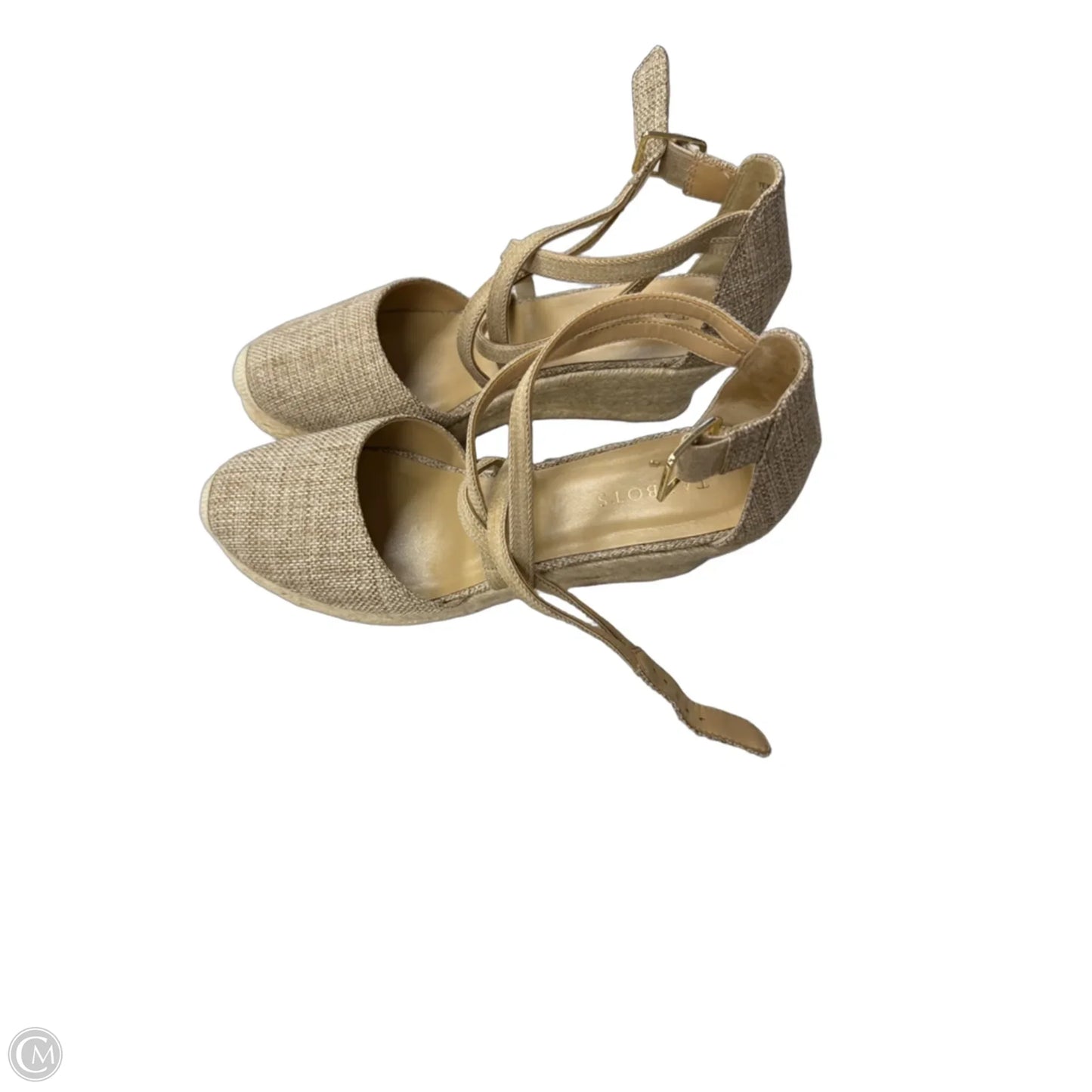 Shoes Heels Wedge By Talbots In Cream, Size: 9