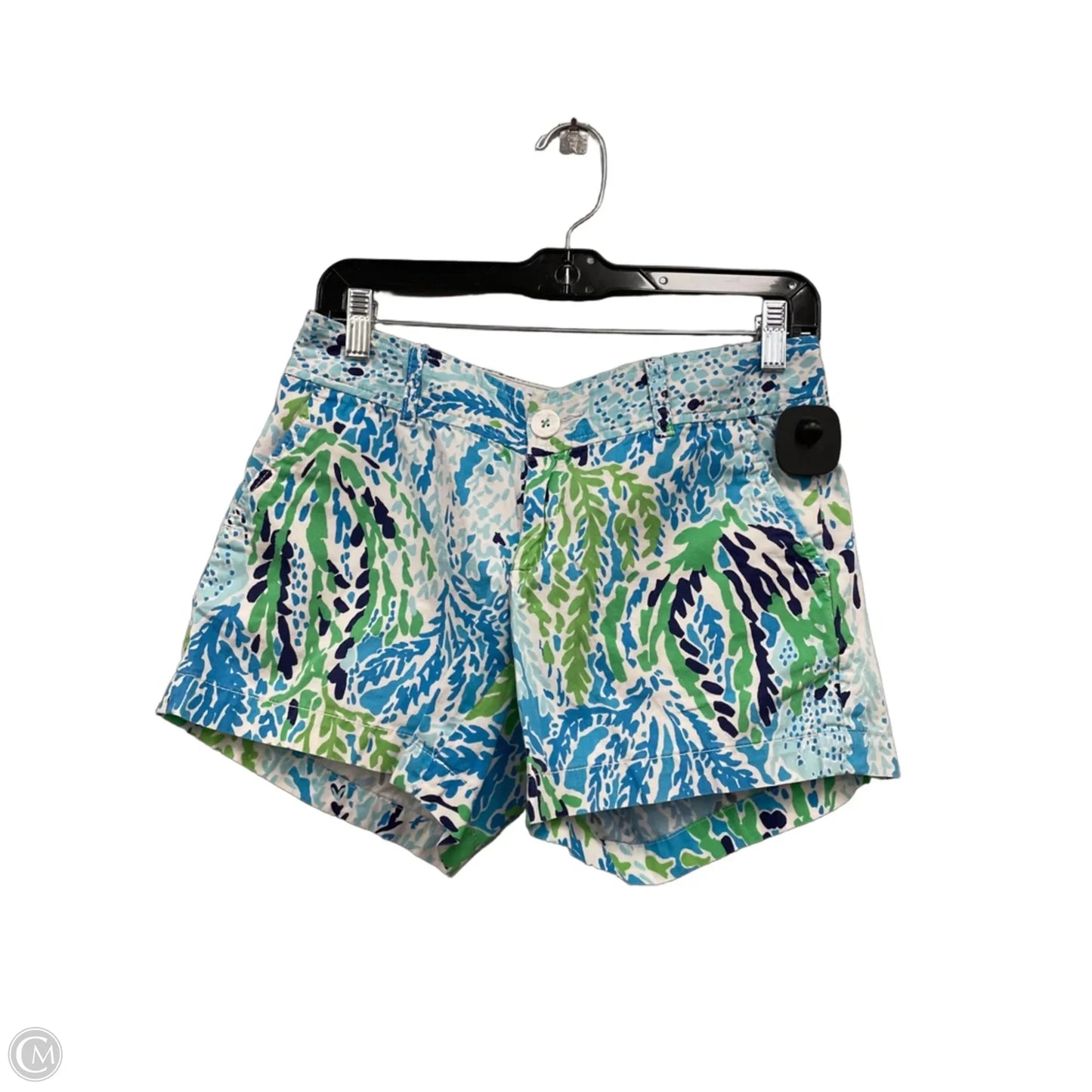 Shorts Designer By Lilly Pulitzer In Blue & Green, Size: 4