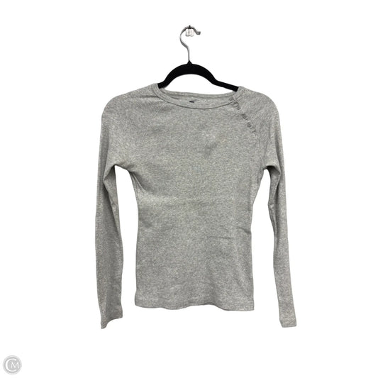 Top Long Sleeve Basic By Gap In Grey, Size: S