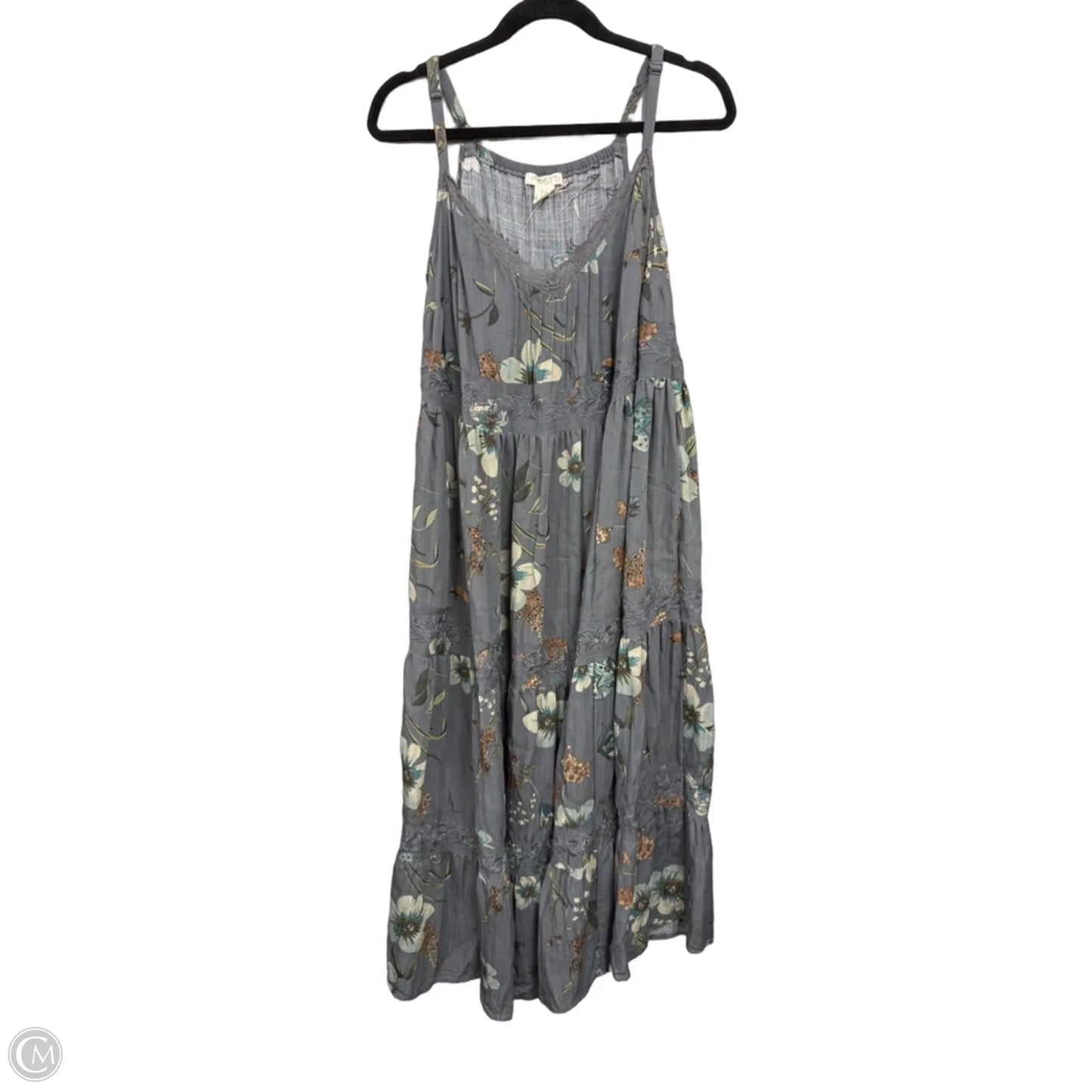 Dress Casual Maxi By Clothes Mentor In Grey, Size: L