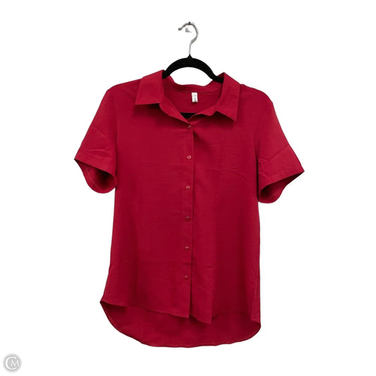 Blouse Short Sleeve By Clothes Mentor In Red, Size: S