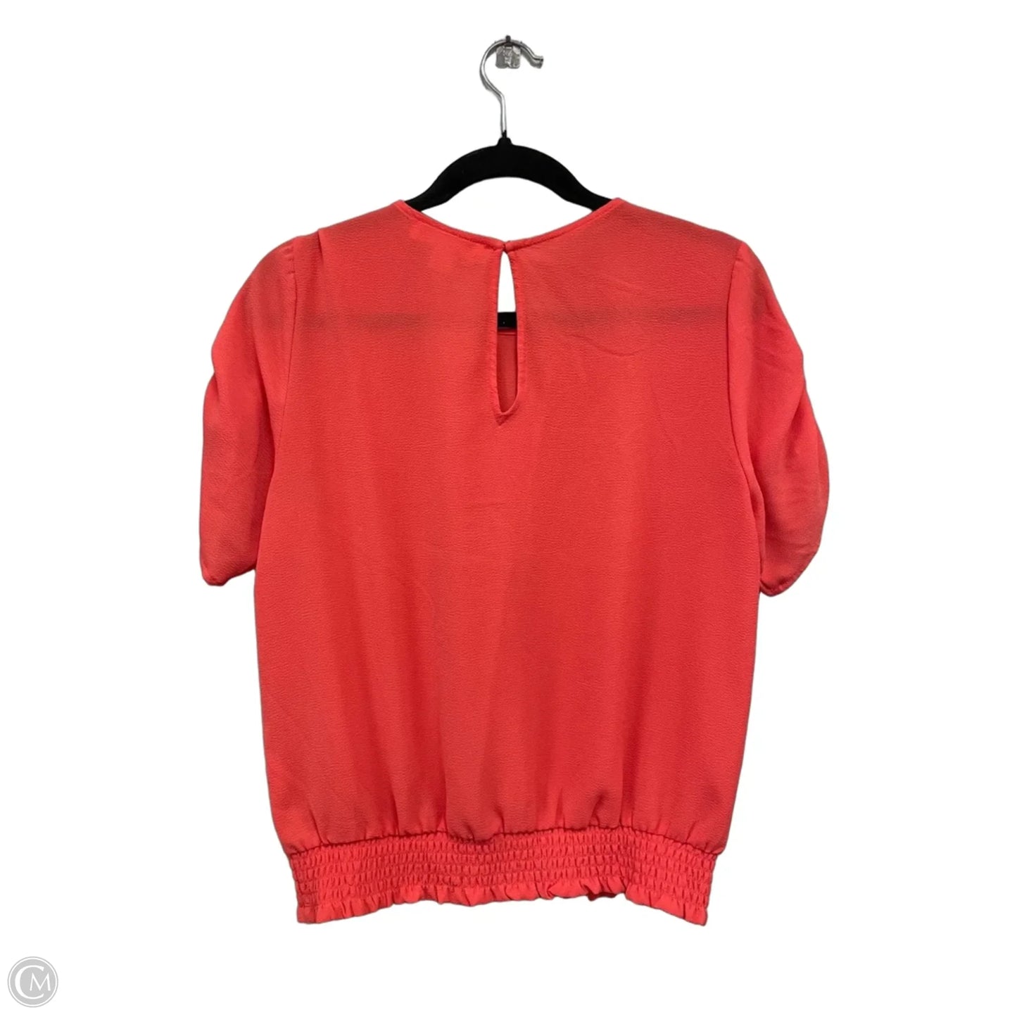 Blouse Short Sleeve By Michael By Michael Kors In Coral, Size: S