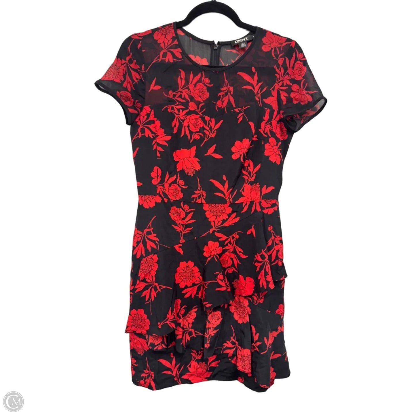 Dress Casual Short By Dkny In Black & Red, Size: 4