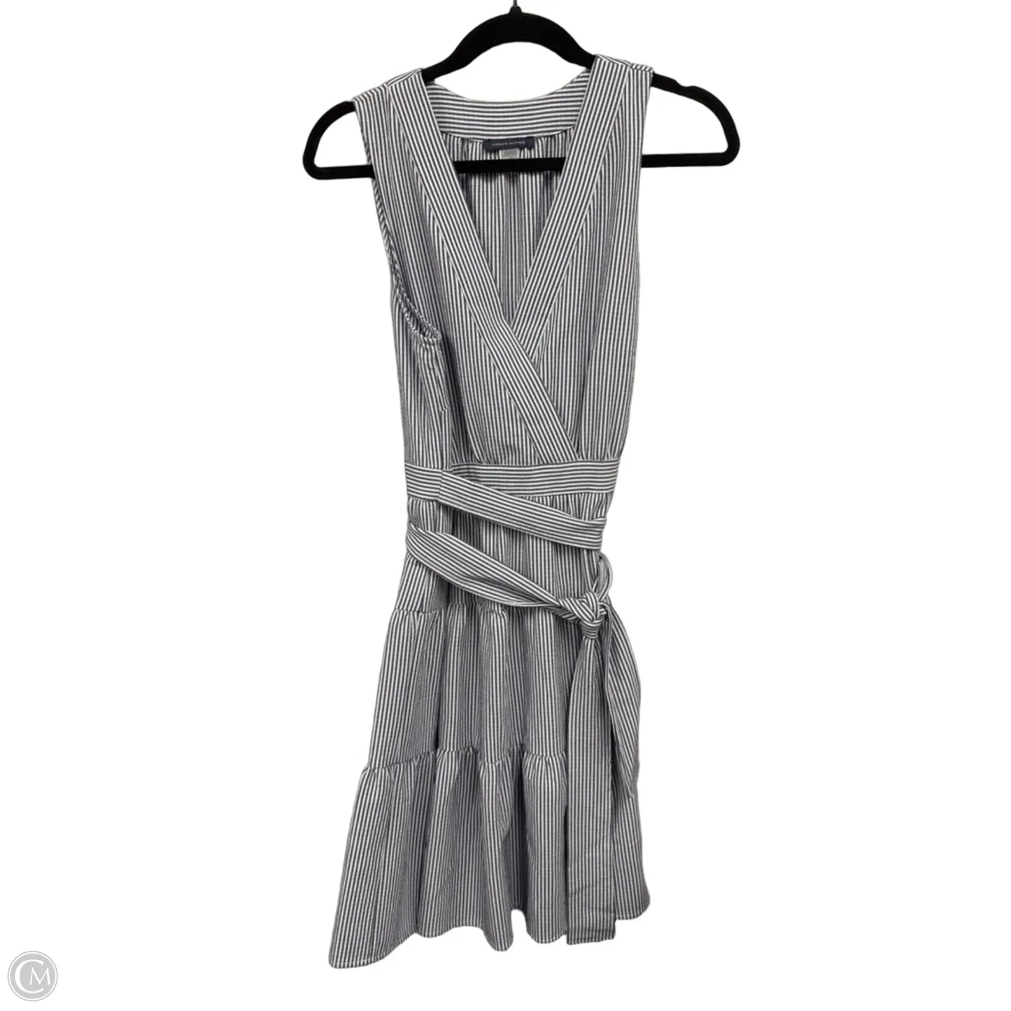 Dress Casual Midi By Tommy Hilfiger In Blue & White, Size: 10