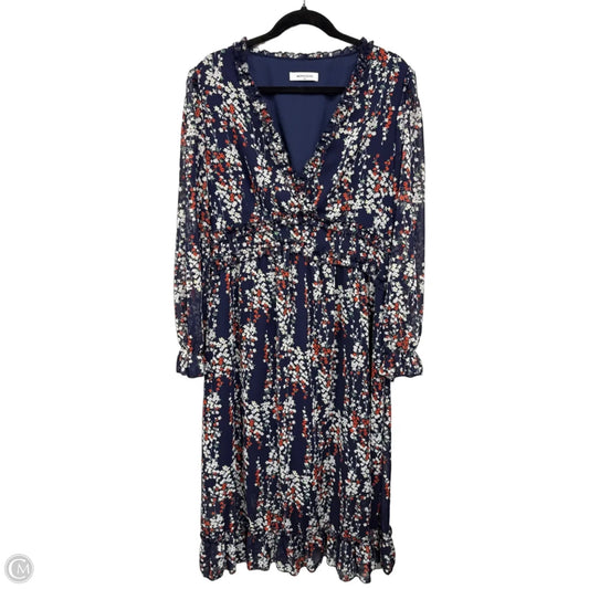 Dress Casual Maxi By Clothes Mentor In Blue & Orange, Size: Xxl