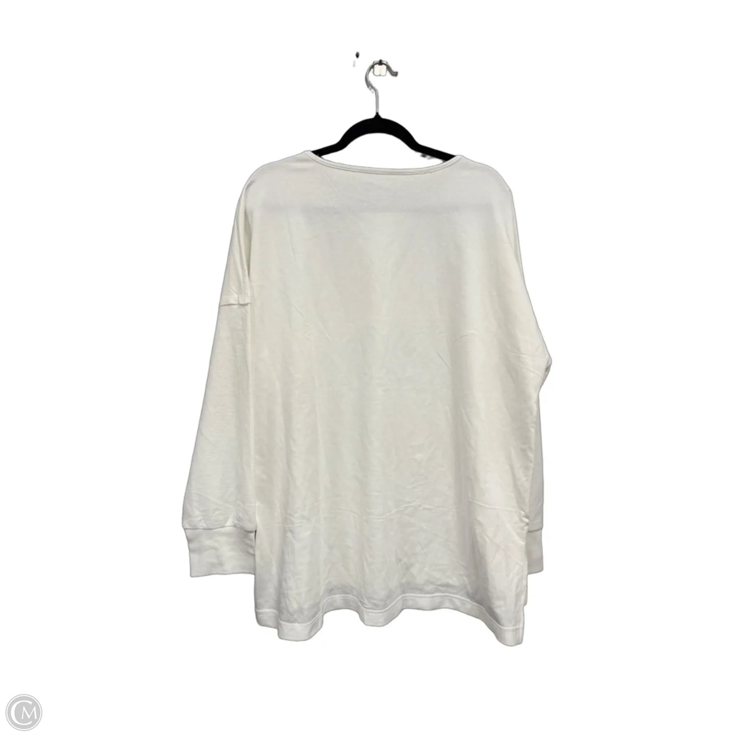 Top Long Sleeve Basic By Clothes Mentor In White, Size: 2x