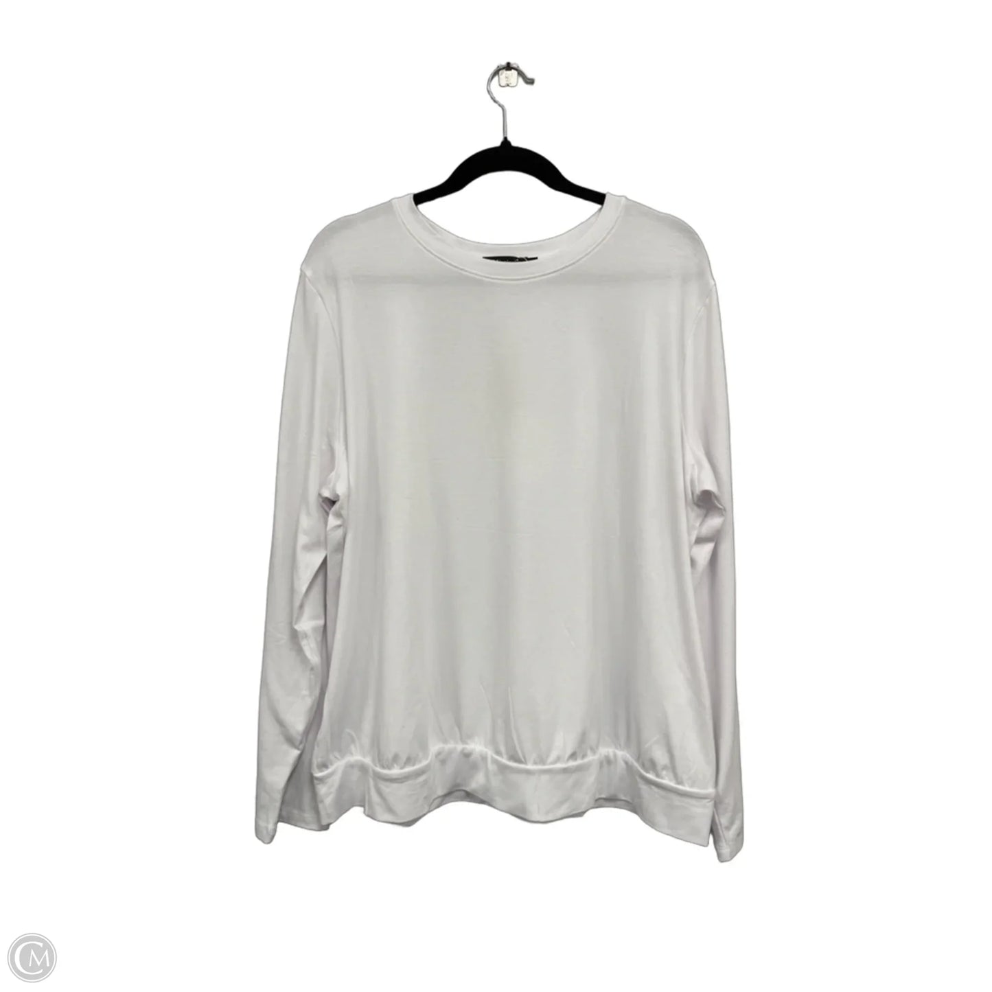 Top Long Sleeve Basic By Clothes Mentor In White, Size: 2x