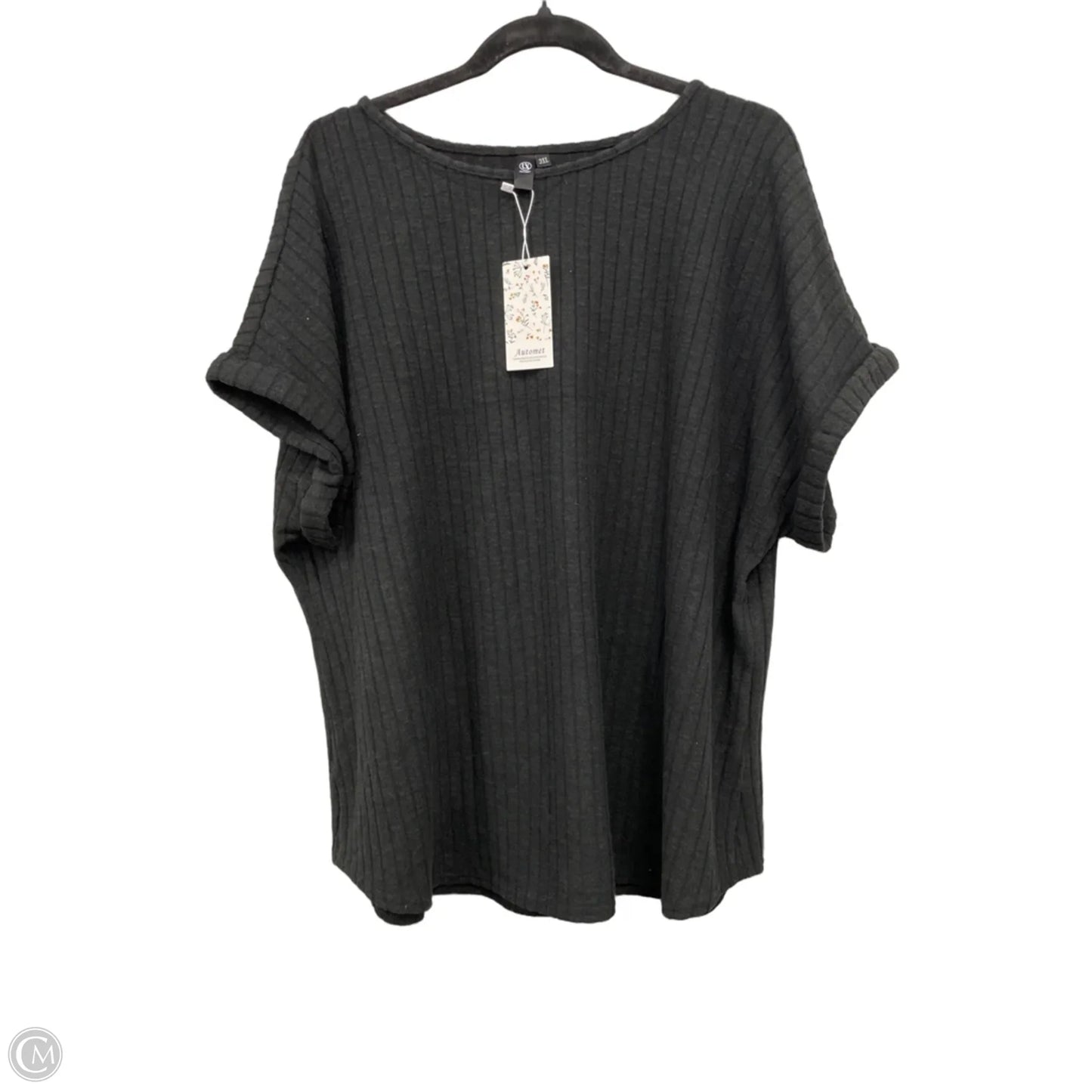 Top Short Sleeve By Automet In Black, Size: 3x
