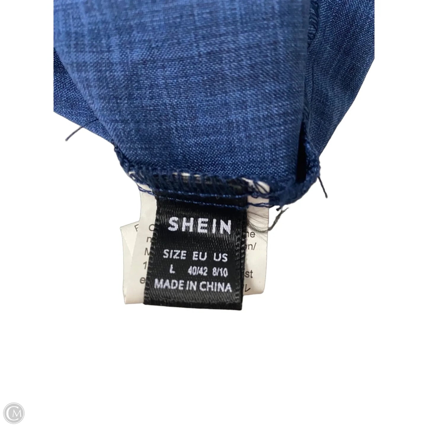 Top Short Sleeve By Shein In Blue, Size: L