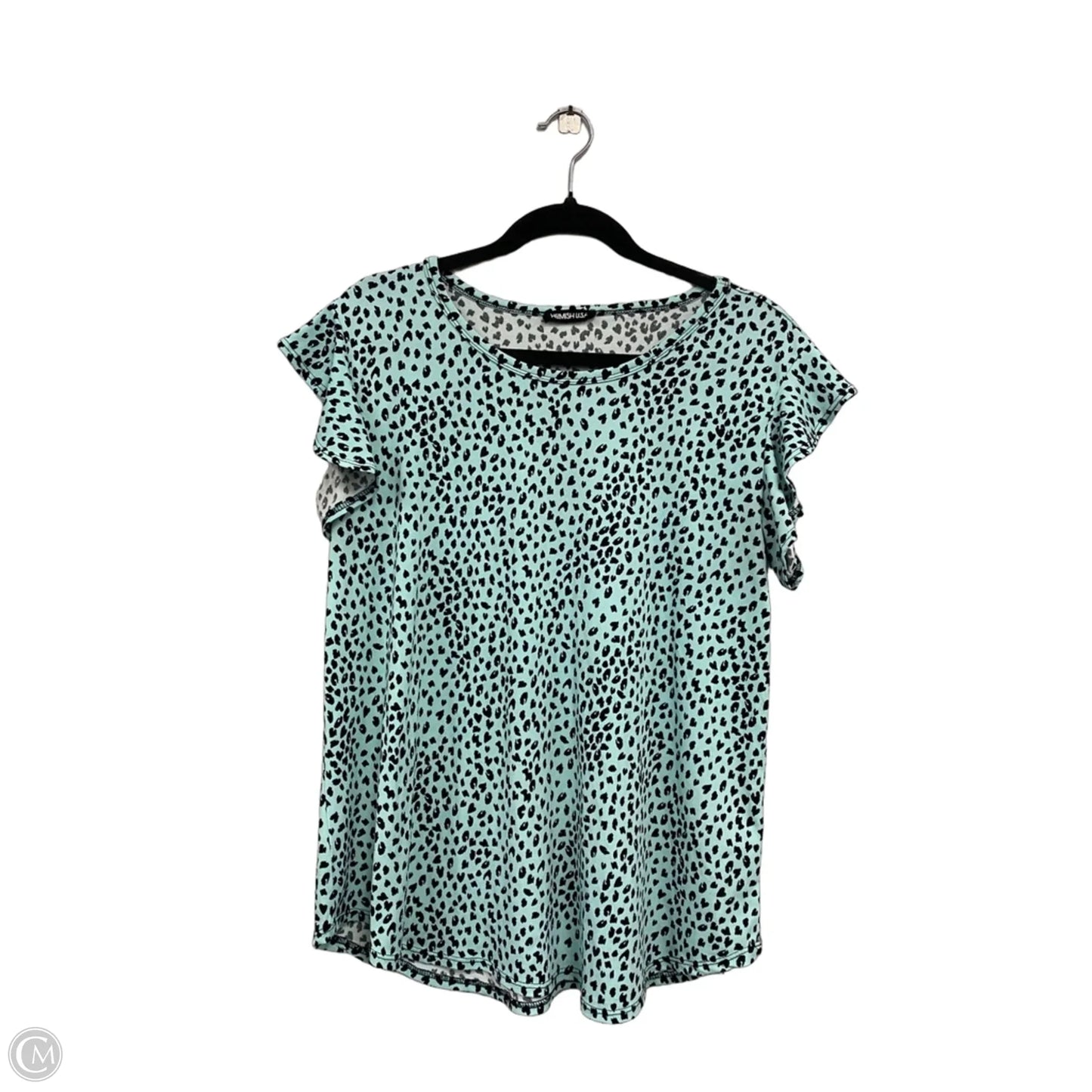 Top Short Sleeve By Heimish Usa In Black & Blue, Size: L