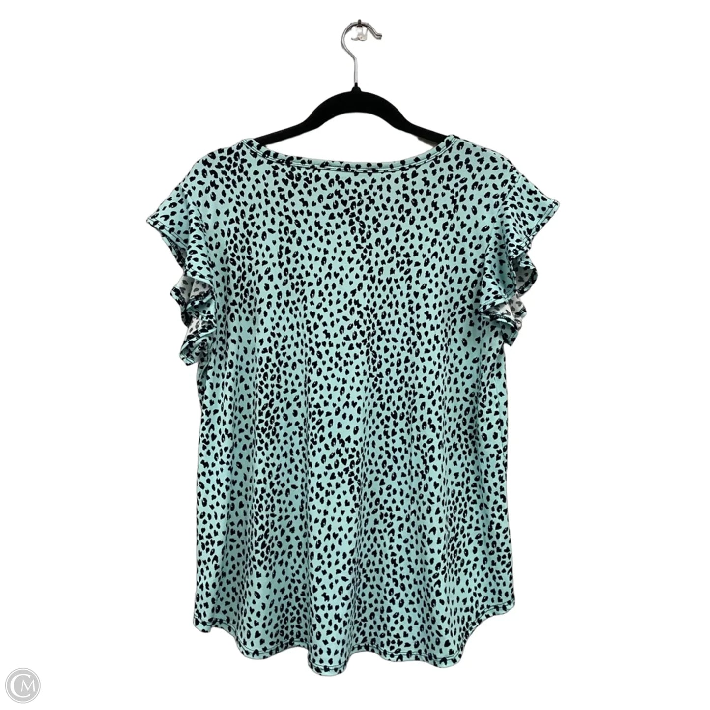 Top Short Sleeve By Heimish Usa In Black & Blue, Size: L