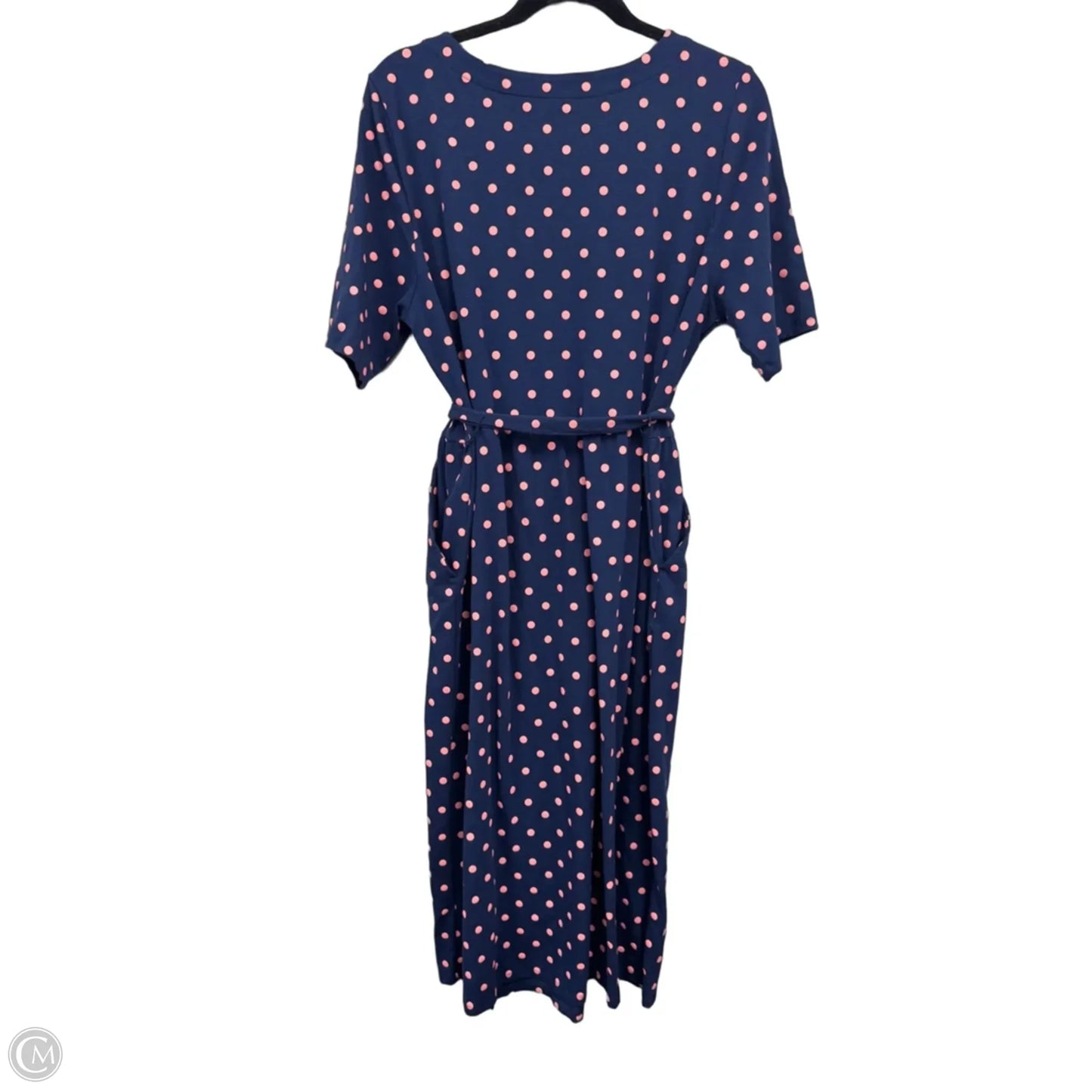Dress Casual Midi By Croft And Barrow In Blue & Pink, Size: L