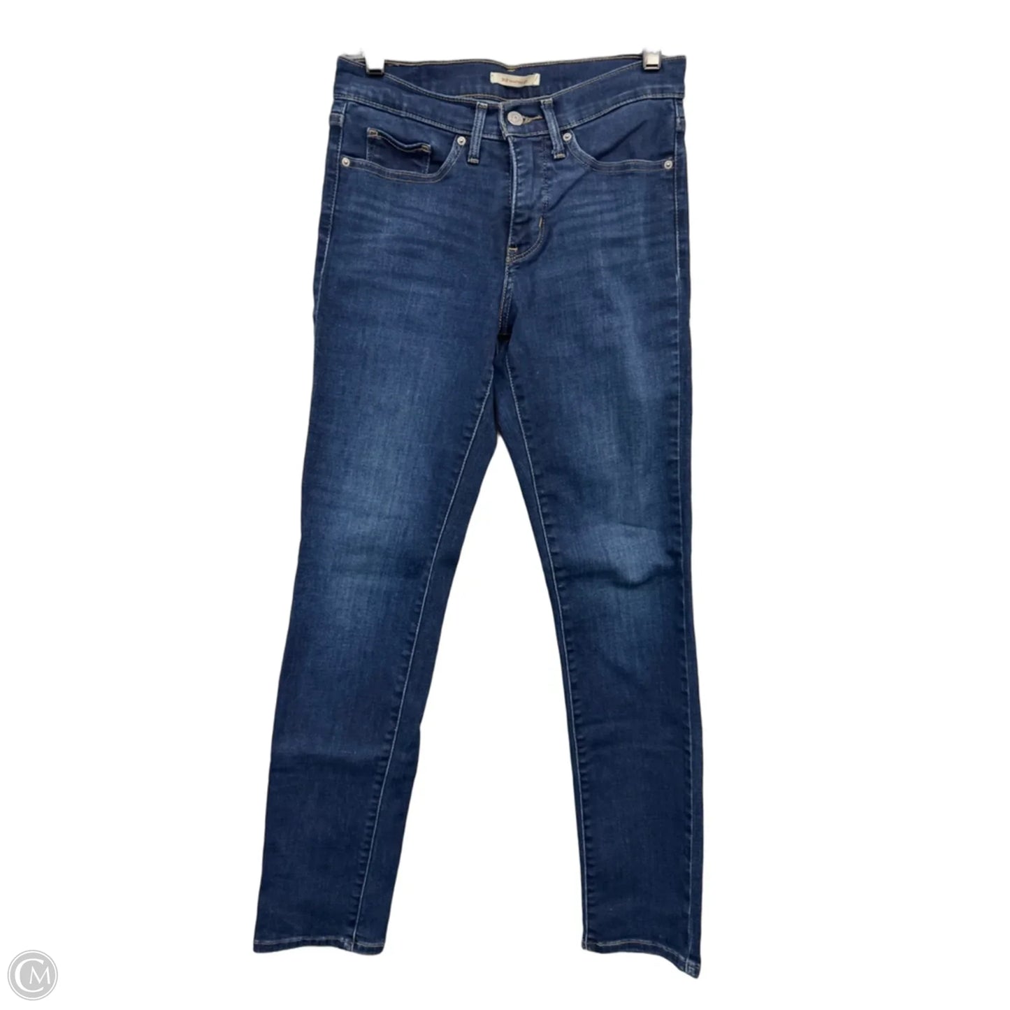 Jeans Skinny By Levis In Blue Denim, Size: 4