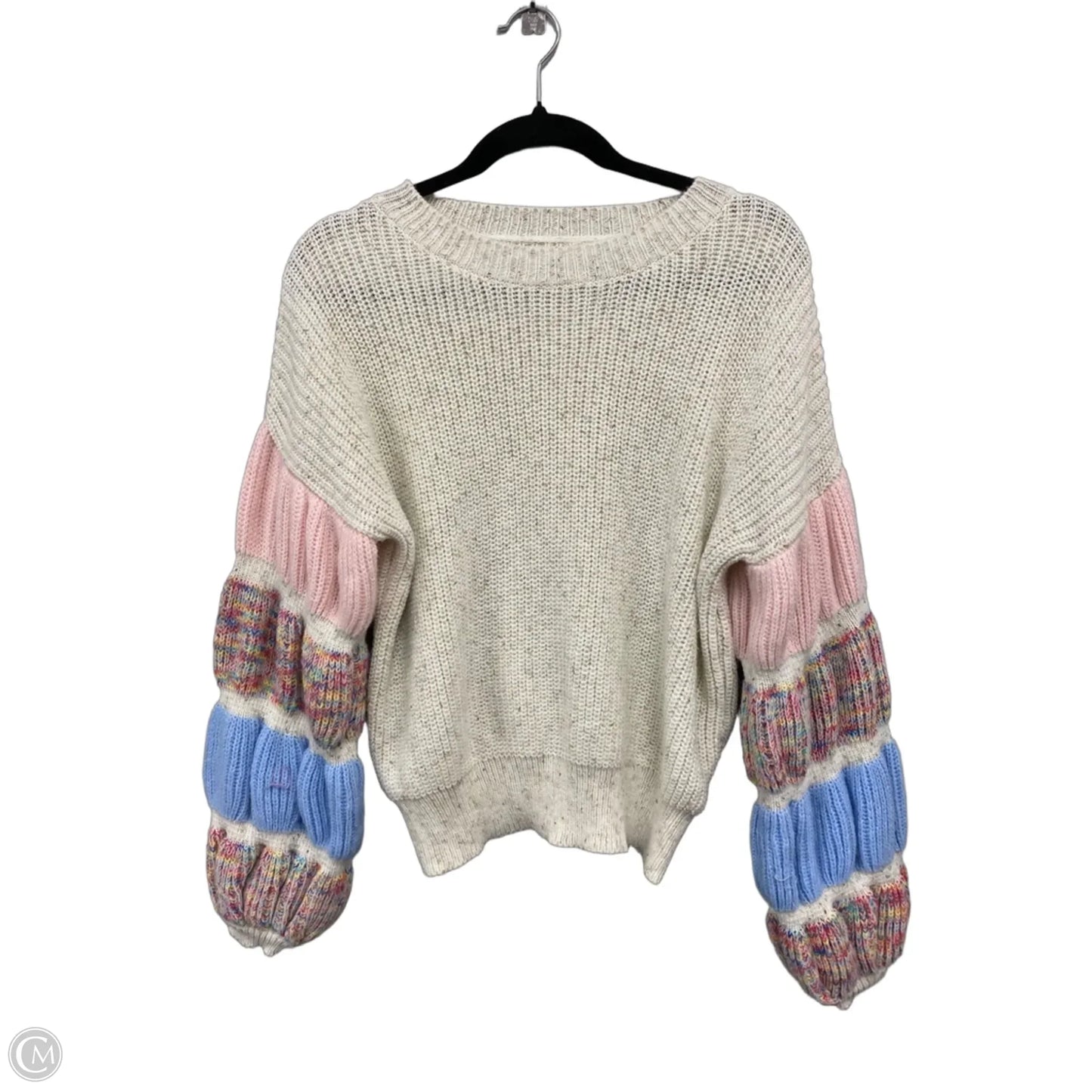 Sweater By Shein In Cream & Pink, Size: S