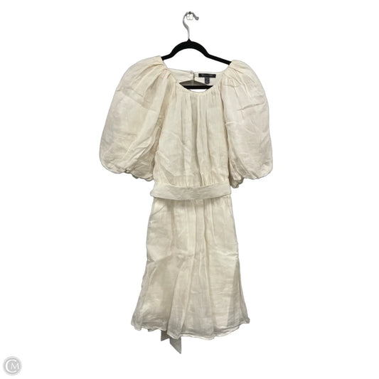 Dress Casual Midi By Banana Republic In Cream, Size: M