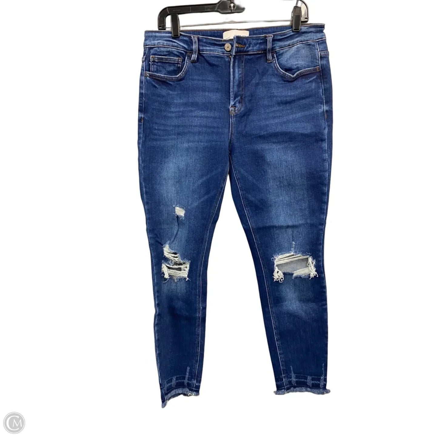 Jeans Skinny By Vervet In Blue Denim, Size: 12