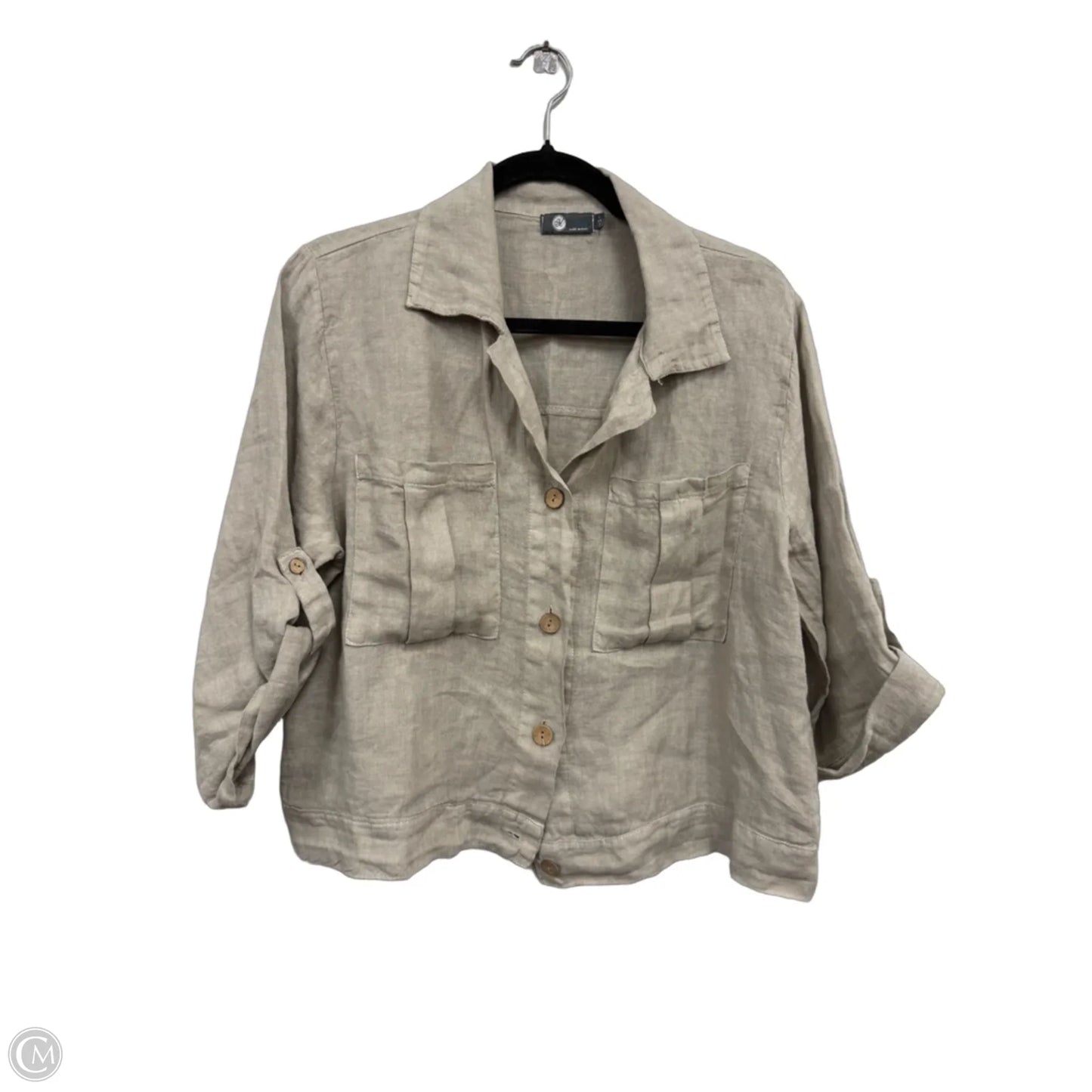 Top 3/4 Sleeve By Clothes Mentor In Taupe, Size: S