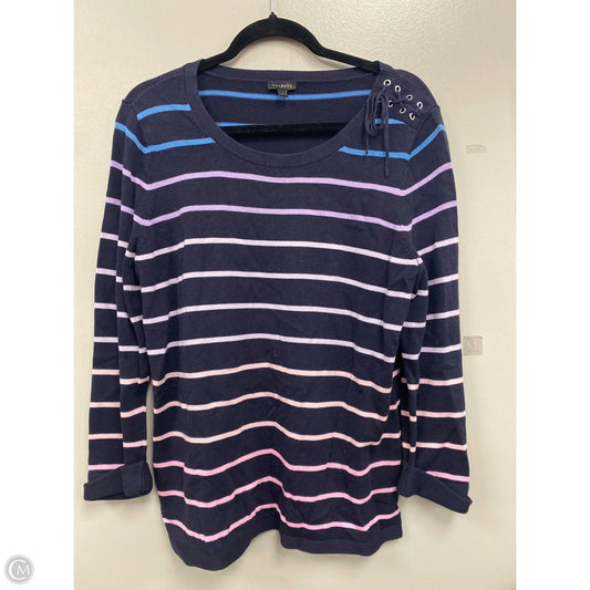 Sweater By Talbots In Blue & Purple, Size: M