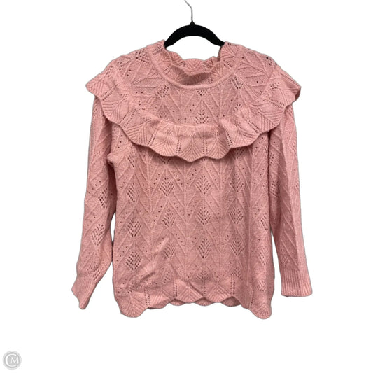 Sweater By Clothes Mentor In Pink, Size: L