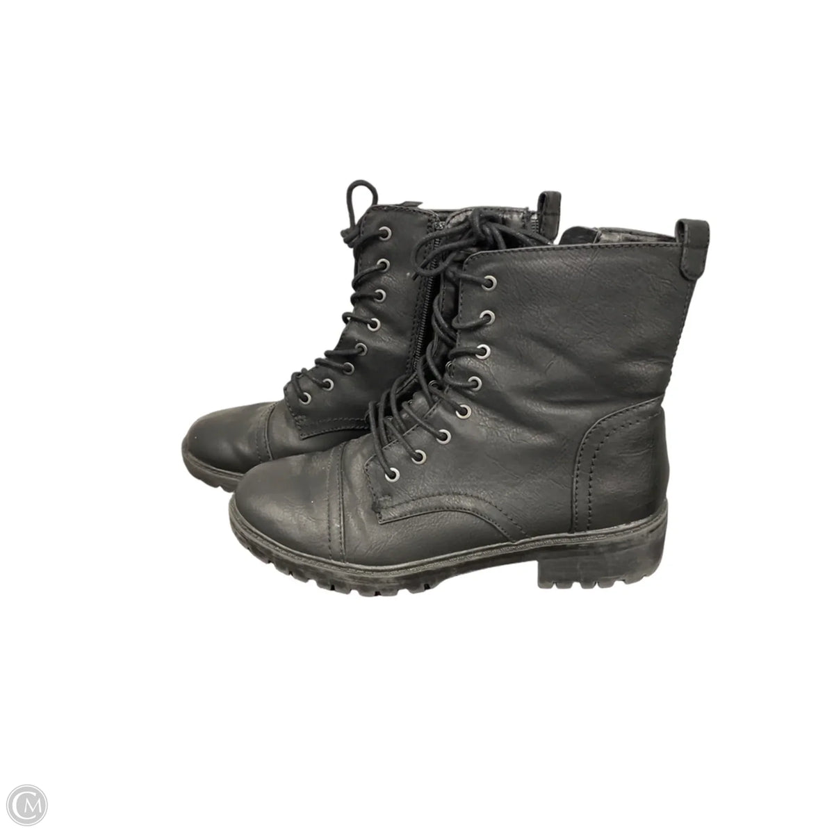 Boots Combat By Universal Thread In Black, Size: 9.5
