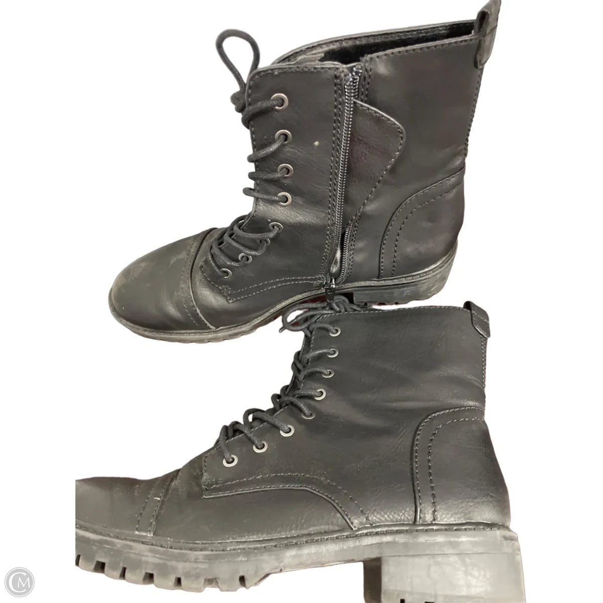 Boots Combat By Universal Thread In Black, Size: 9.5