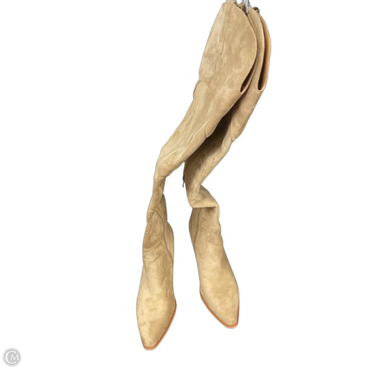 Boots Over-the-knee Heels By Clothes Mentor In Tan, Size: 9.5
