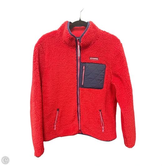 Jacket Fleece By Vineyard Vines In Red, Size: M