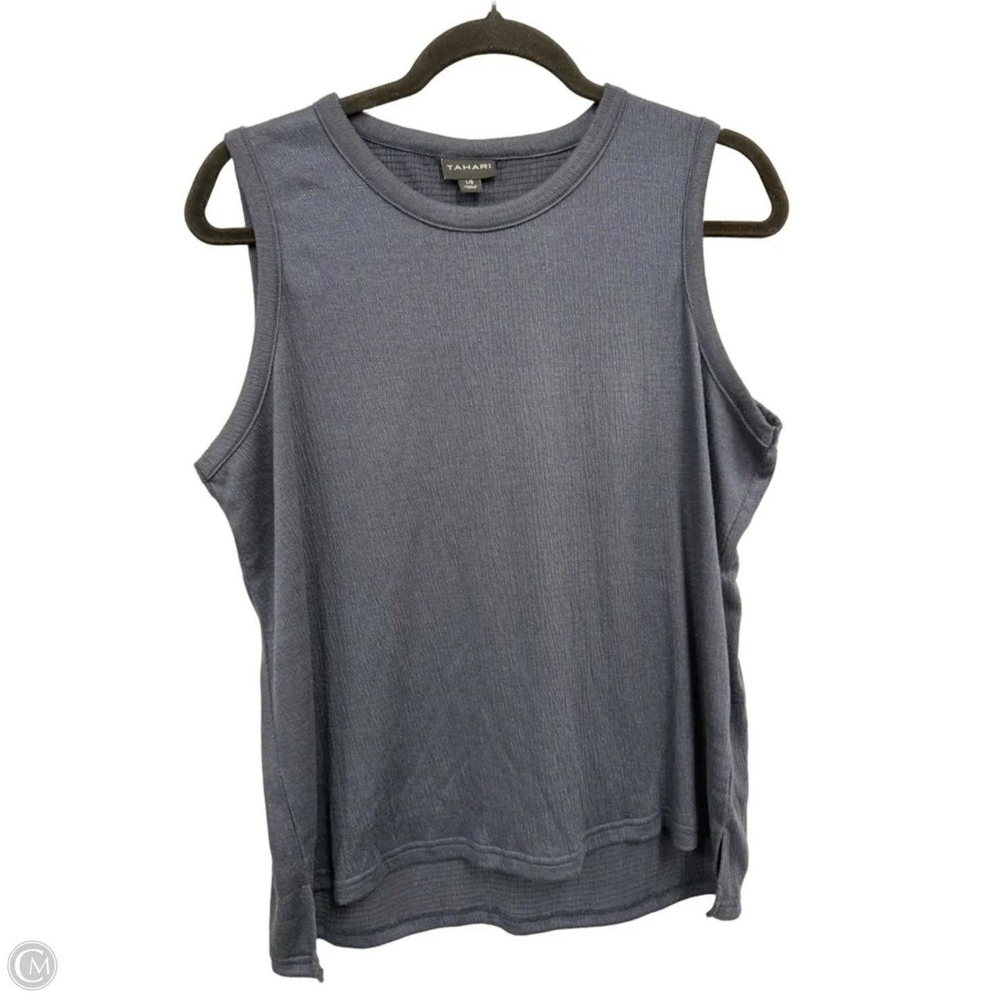 Top Sleeveless By Tahari In Blue, Size: L