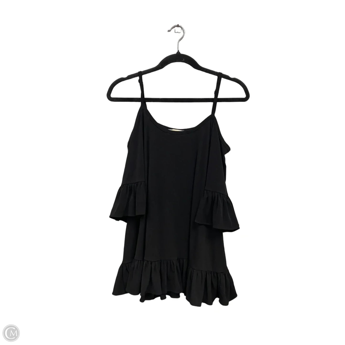 Blouse Short Sleeve By Michael By Michael Kors In Black, Size: M