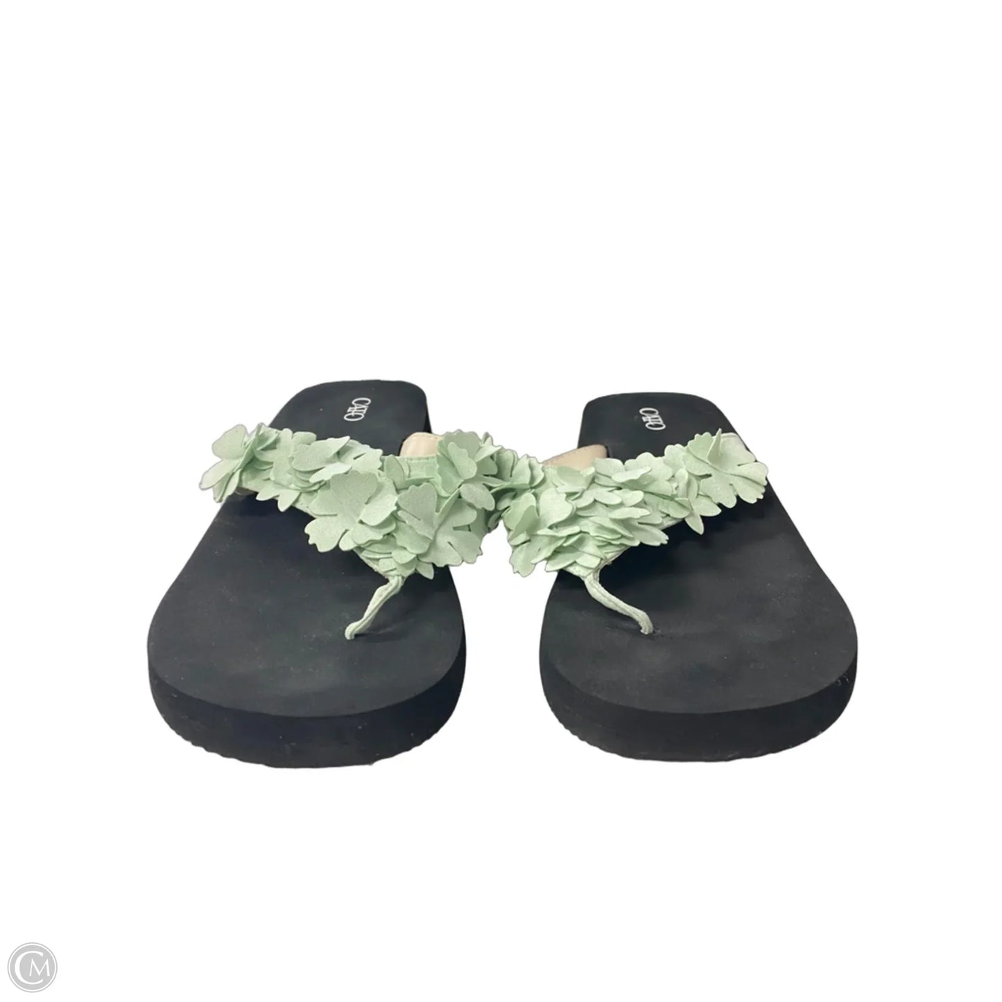 Sandals Flip Flops By Cato In Green, Size: 10