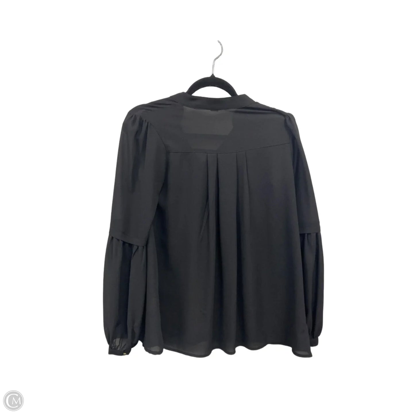 Blouse Long Sleeve By Clothes Mentor In Black, Size: S