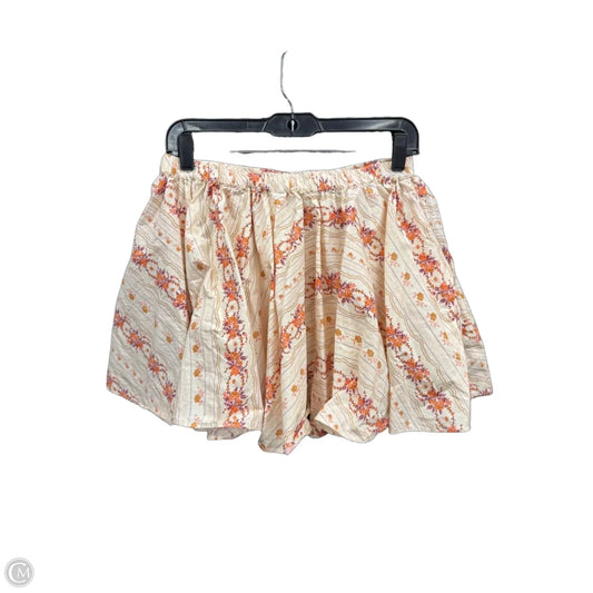 Skirt Mini & Short By Free People In Cream & Orange, Size: Xs