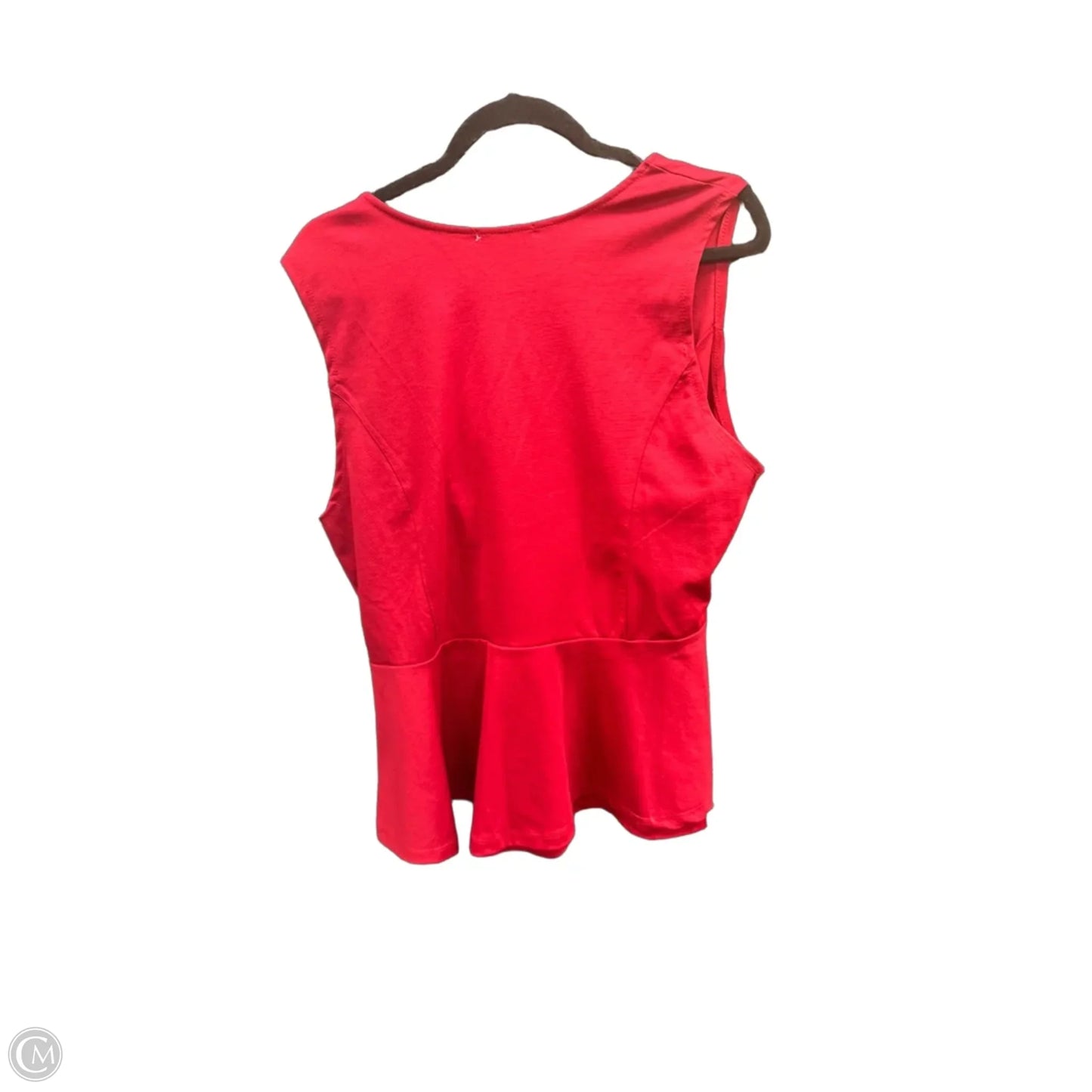 Top Sleeveless By Ambiance Apparel In Red, Size: 2x