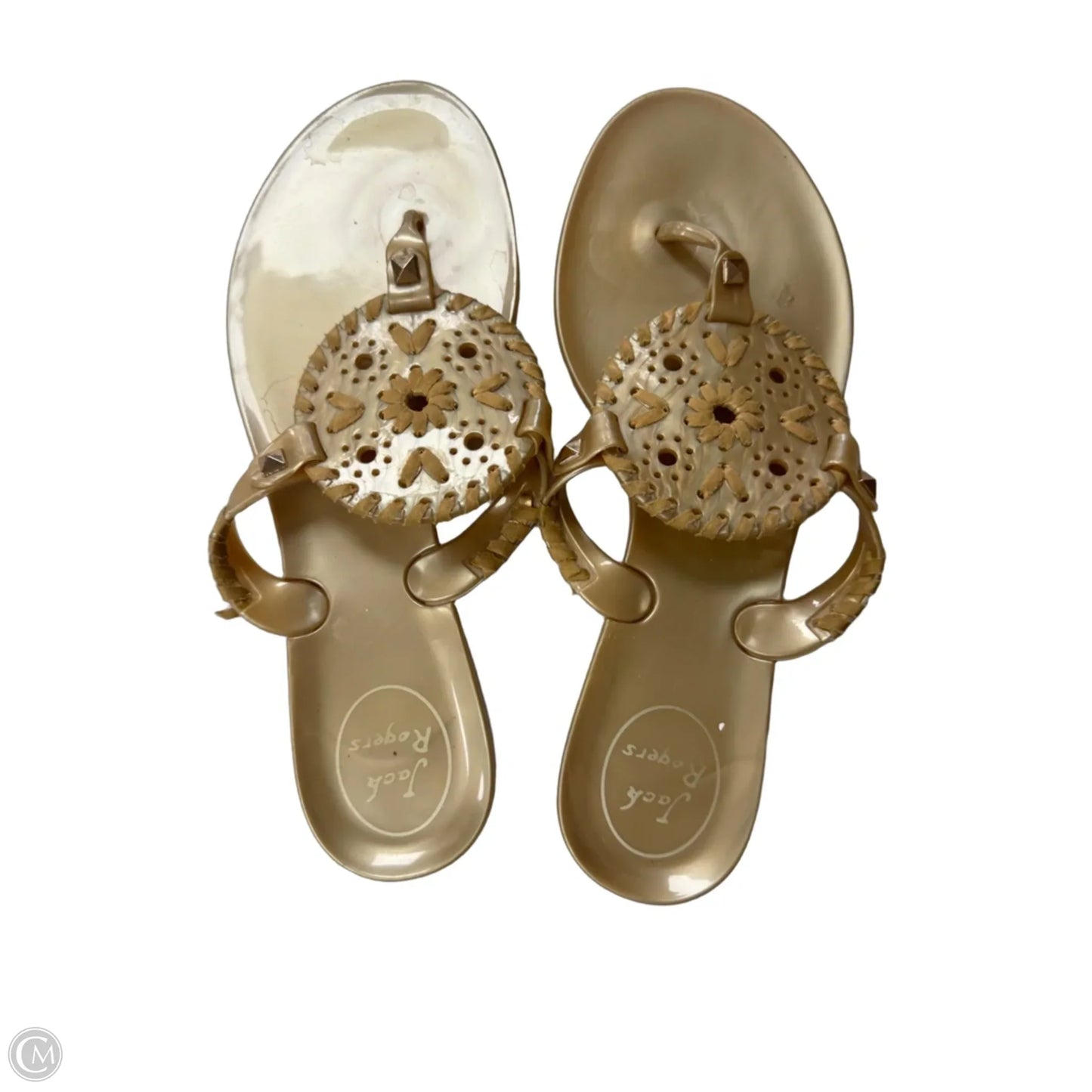 Sandals Flip Flops By Jack Rogers In Gold, Size: 6