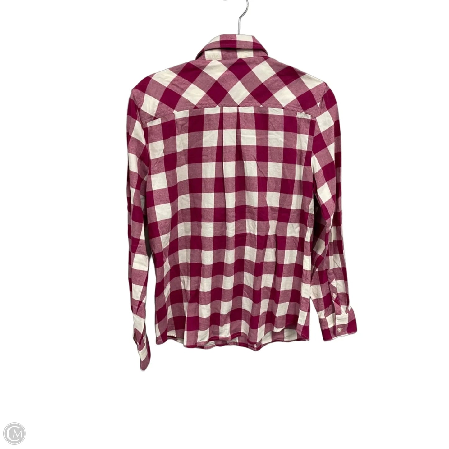 Top Long Sleeve By J. Crew In Cream & Pink, Size: M