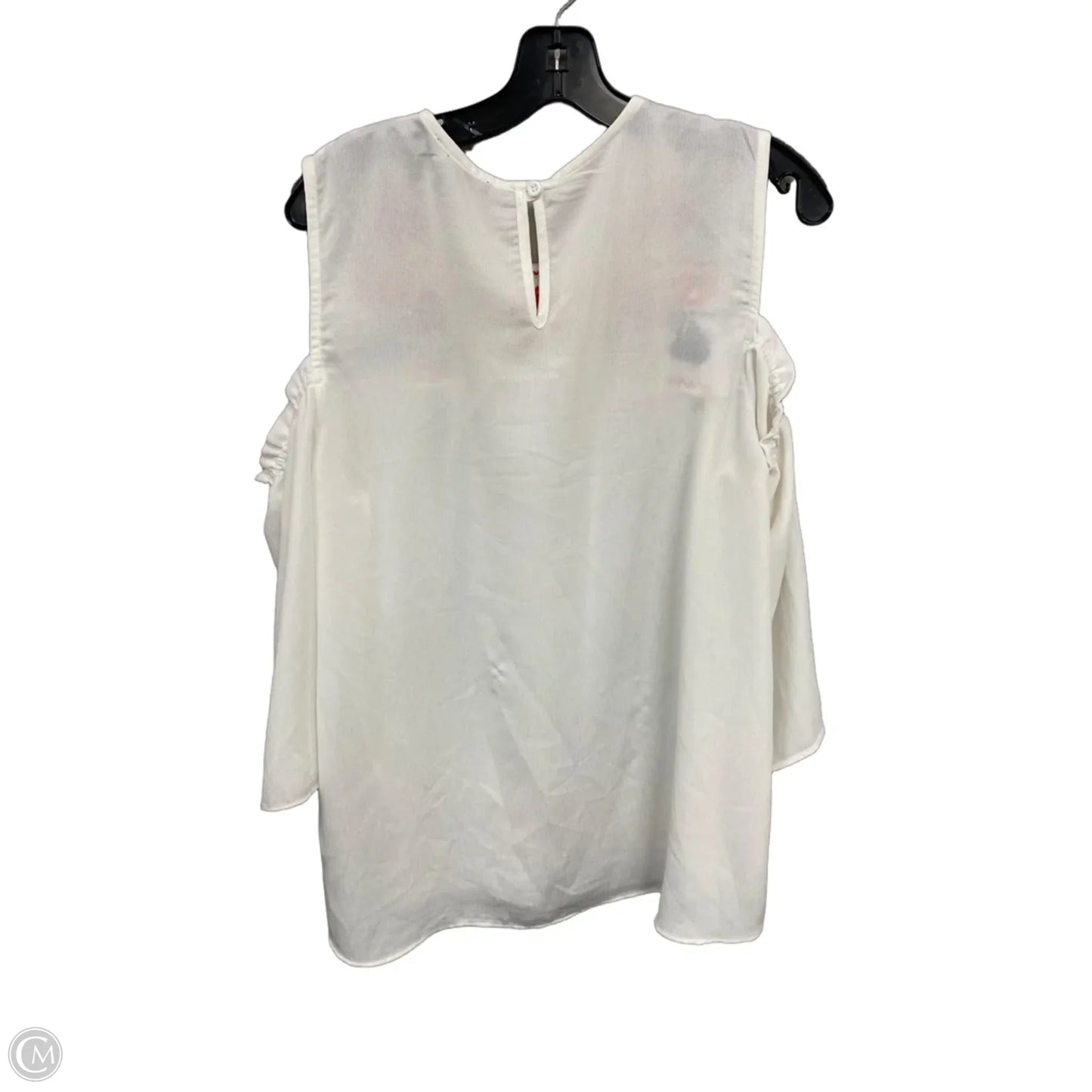 Top 3/4 Sleeve By Signature Studio In White, Size: Xl
