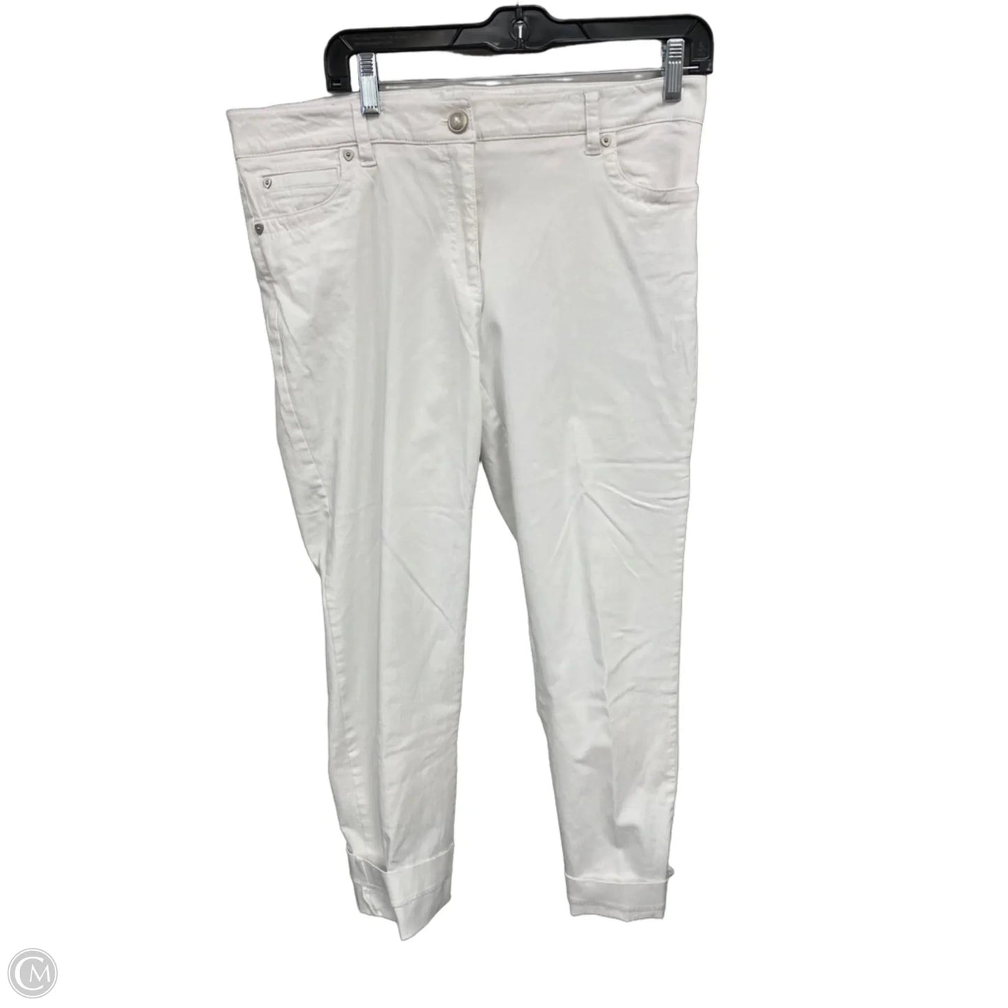 Jeans Straight By New Directions In White, Size: 14