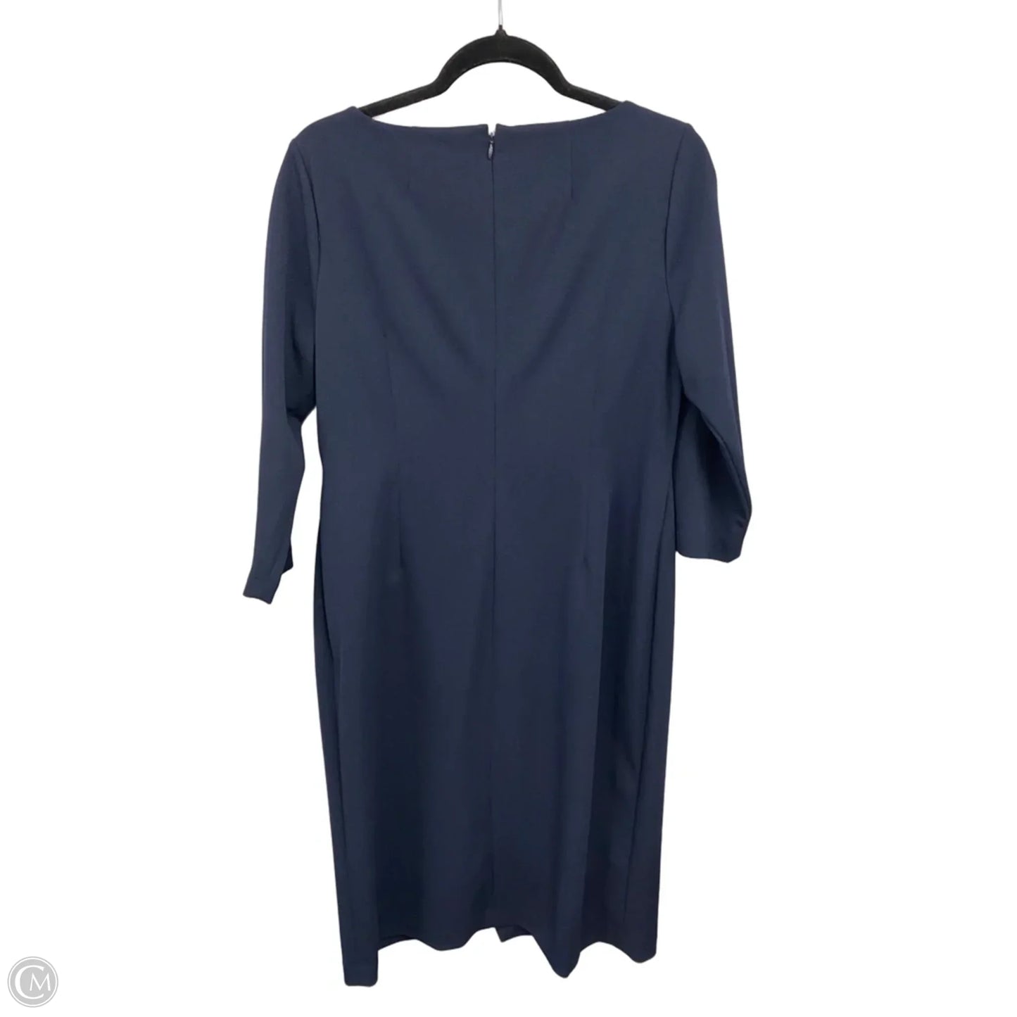 Dress Casual Midi By Calvin Klein In Navy, Size: 14