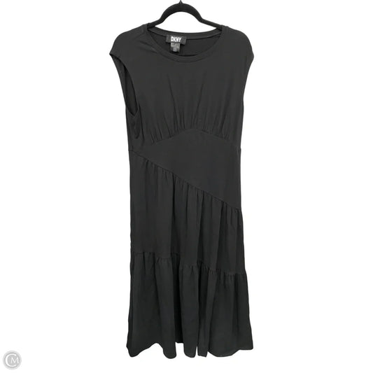 Dress Casual Maxi By Dkny In Black, Size: L